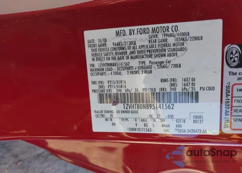 2009 Ford Mustang V6/V6 Premium z USA, uszkodzony, nr VIN 1ZVHT80N895141562